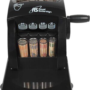 Royal Sovereign 1 Row ECOFriendly Manual Hand Crank Coin Counter/Sorter QS1 NIB